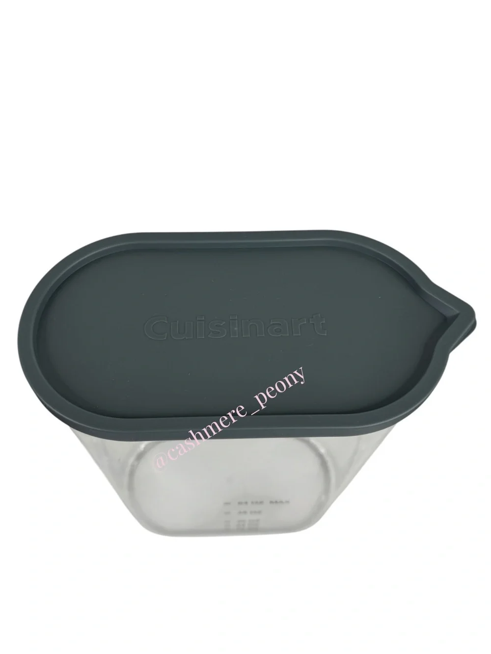 NEW Cuisinart Clear Plastic Food Storage Container with Grey Lid